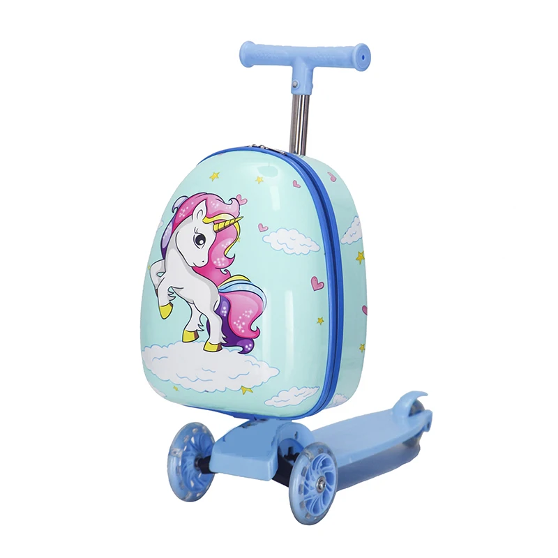 Милый мультяшный Детский чемодан для скутера на колесах сумка колесиках Детская