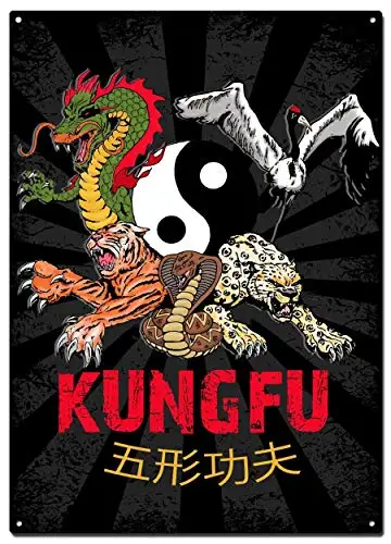 Kungfu 5 Animal Styles Metal Tin Signs,Martial Arts Colorfast Posters, Decorative Signs, Wall Art, Home Decor
Kungfu 5 Animal Styles Metal Tin Signs,Martial Arts Colorfast Posters, Decorative Signs, Wall Art, Home Decor