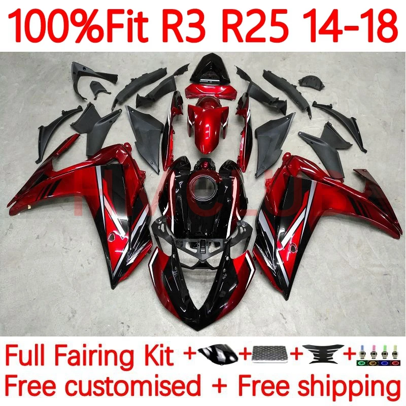 Инъекция для YAMAHA YZF R3 R25 YZFR25 YZFR3 YZF-R25 2014 2015 2016 2017 YZF-R3 14 15 16 17 18 обтекатель 30No.0 металлик красный
Инъекция для YAMAHA YZF R3 R25 YZFR25 YZFR3 YZF-R25 2014 2015 2016 2017 YZF-R3 14 15 16 17 18 обтекатель 30No.0 металлик красный