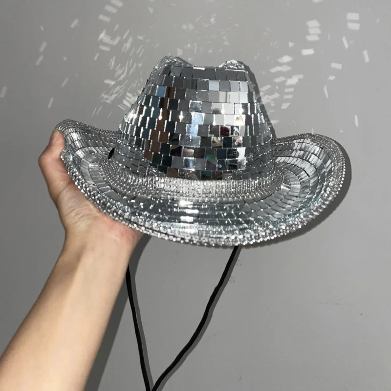 Glitter Mirror Glass Discoes Ball Hat Fashion Ball Hat For Cowboy & Cowgirl Party Decoration Flashing Blinky Hats For Home
Glitter Mirror Glass Discoes Ball Hat Fashion Ball Hat For Cowboy & Cowgirl Party Decoration Flashing Blinky Hats For Home