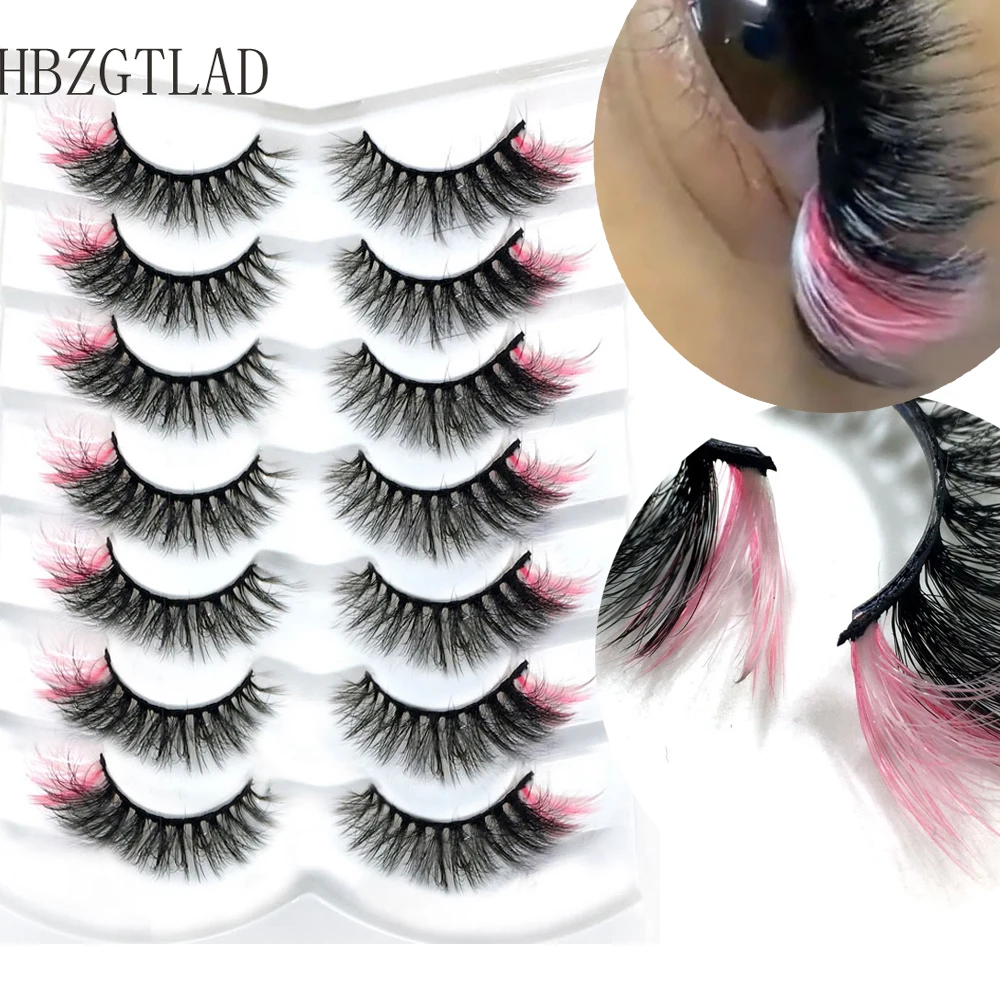 NEW 7Pairs 18-25mm 3D Mixed Color Mink Lashes Wholesale Beauty Natural Individual Eyelashes Makeup Thick Fluffy Lash Extension
NEW 7Pairs 18-25mm 3D Mixed Color Mink Lashes Wholesale Beauty Natural Individual Eyelashes Makeup Thick Fluffy Lash Extension