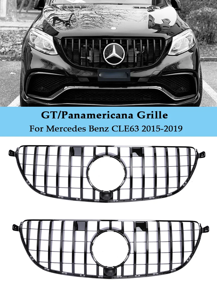 Передний бампер panamerican GT решетка для Mercedes Benz AMG GLE63 гоночный гриль черный хром