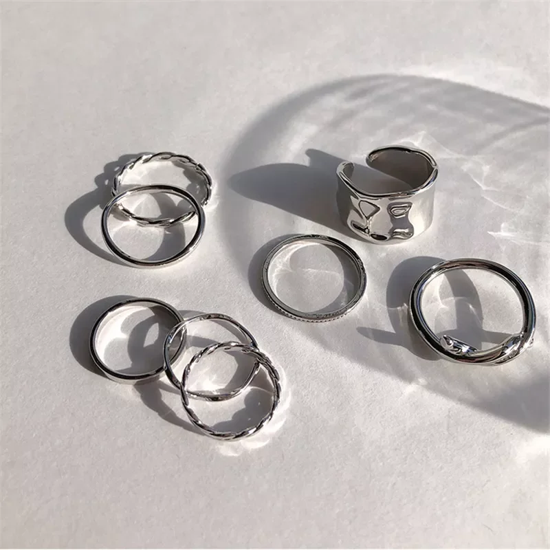 Fashion Punk joint Ring Set Geometric Twist Minimalist Jewelry Metal circular golden ring for women Street dance Accessiory
Fashion Punk joint Ring Set Geometric Twist Minimalist Jewelry Metal circular golden ring for women Street dance Accessiory