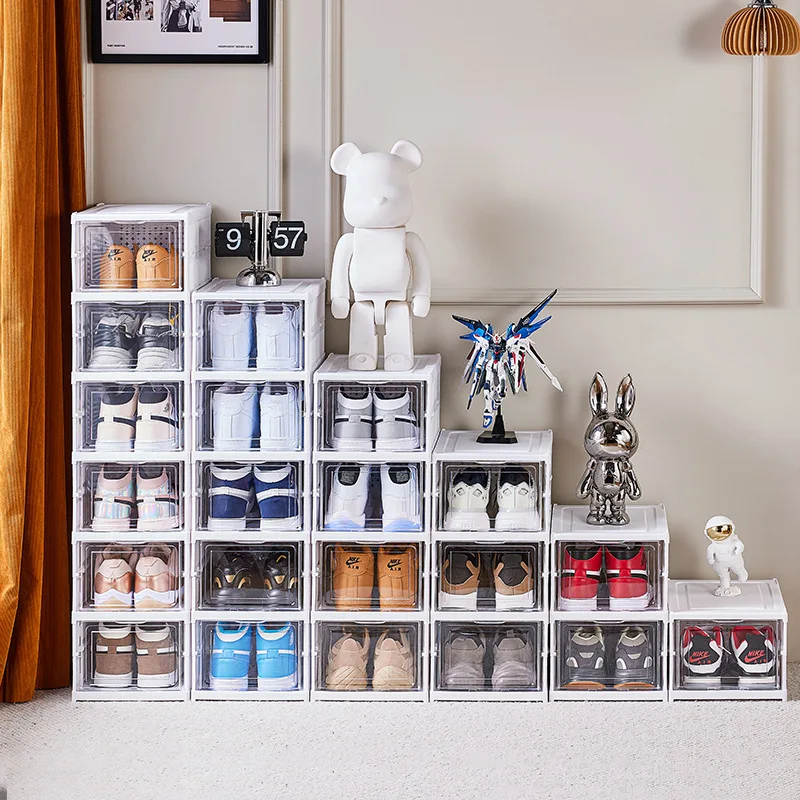 Multilayer Foldable Thickened Shoe Box Installation Free Transparent AJ Fashion Shoes Display Organizer Durable Storage Cabinet
Multilayer Foldable Thickened Shoe Box Installation Free Transparent AJ Fashion Shoes Display Organizer Durable Storage Cabinet