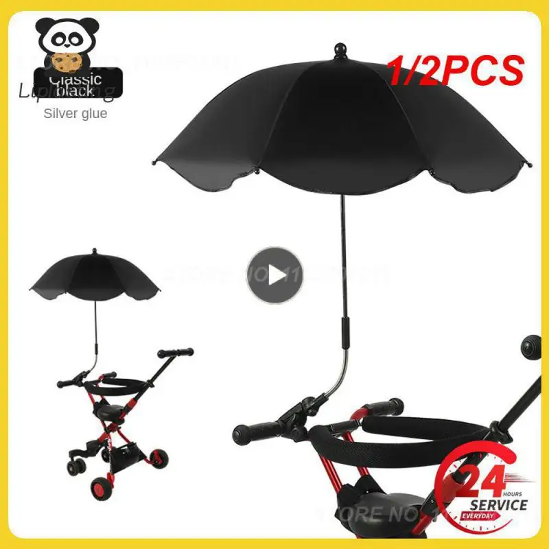 1/2PCS Protection Sunscree Rainproof Baby Umbrella Infant Stroller Cover Can Bent Freely Does Not Rust Universal Stroller
1/2PCS Protection Sunscree Rainproof Baby Umbrella Infant Stroller Cover Can Bent Freely Does Not Rust Universal Stroller