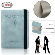 Business Anti-magnetic Passport Holder Fintie Passport Holder, Slim Travel Wallet Blocking Card Case Cover Passport Cover