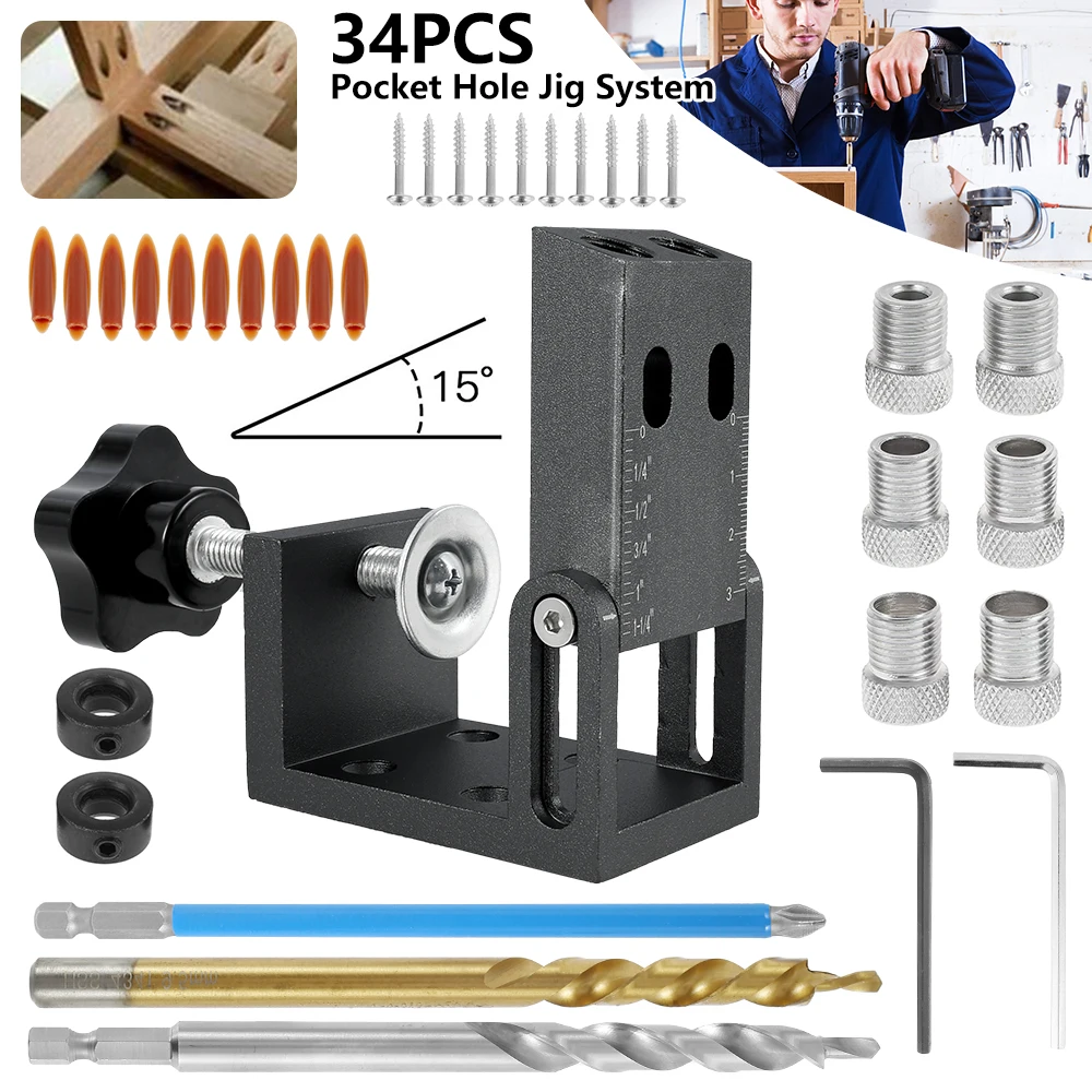 Карманный зажим для винтов с отверстием, направляющая для деревообработки, позиционер из алюминиевого сплава, 15 градусов, скошенный сверлильный угловой перфоратор, локатор с сверлом
Карманный зажим для винтов с отверстием, направляющая для деревообработки, позиционер из алюминиевого сплава, 15 градусов, скошенный сверлильный угловой перфоратор, локатор с сверлом