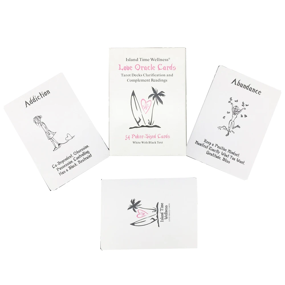 White Island Time Wellness Love Oracle Cards English Version Family Holiday Party Board Game Divination Fate Tarot Cards
White Island Time Wellness Love Oracle Cards English Version Family Holiday Party Board Game Divination Fate Tarot Cards