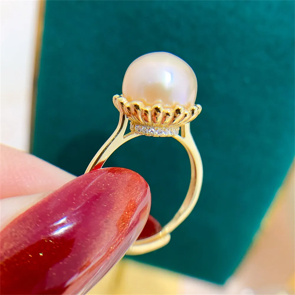 S925 sterling silver wrapped real gold half hole bead holder ring handmade diy sticky crystal pearl inlay empty holder open ring
S925 sterling silver wrapped real gold half hole bead holder ring handmade diy sticky crystal pearl inlay empty holder open ring