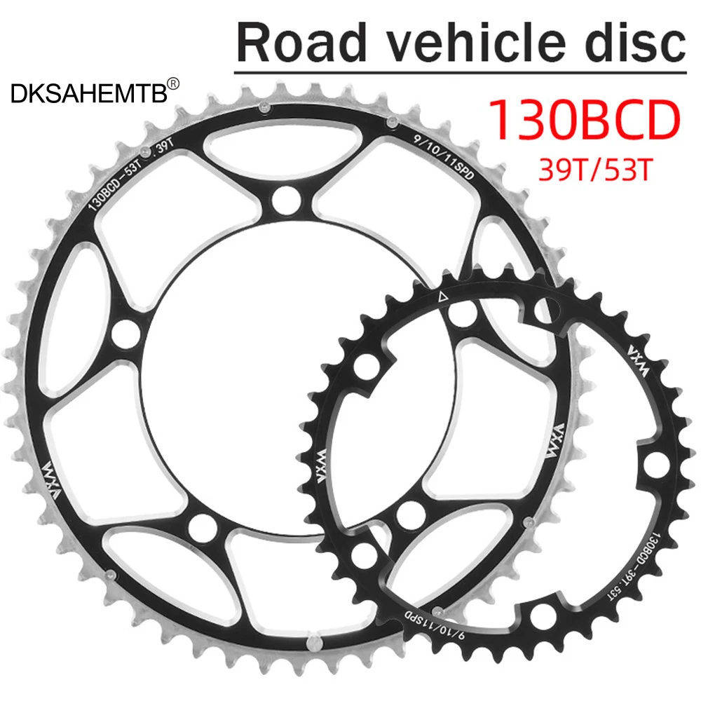 130BCD Chainring Round Bike 39T 53T Tooth Road Bike Mountain Bike Chain Ring Wheel Chainwheel 130 BCD 39/53 Tooth
130BCD Chainring Round Bike 39T 53T Tooth Road Bike Mountain Bike Chain Ring Wheel Chainwheel 130 BCD 39/53 Tooth