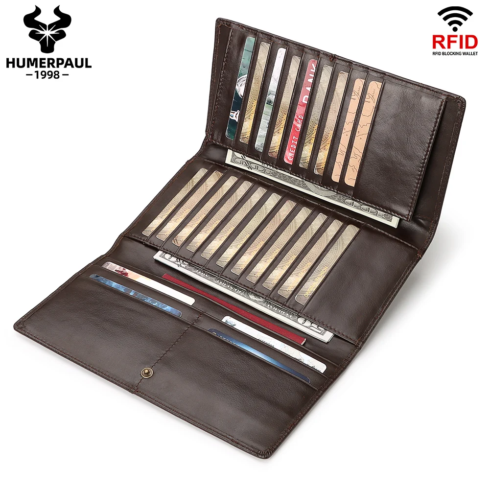 RFID Blocking Card Holder Organizer Genuine Leather Men Long Wallet Slim Luxury Designer Male Clutch Passport Holder Phone Case
RFID Blocking Card Holder Organizer Genuine Leather Men Long Wallet Slim Luxury Designer Male Clutch Passport Holder Phone Case