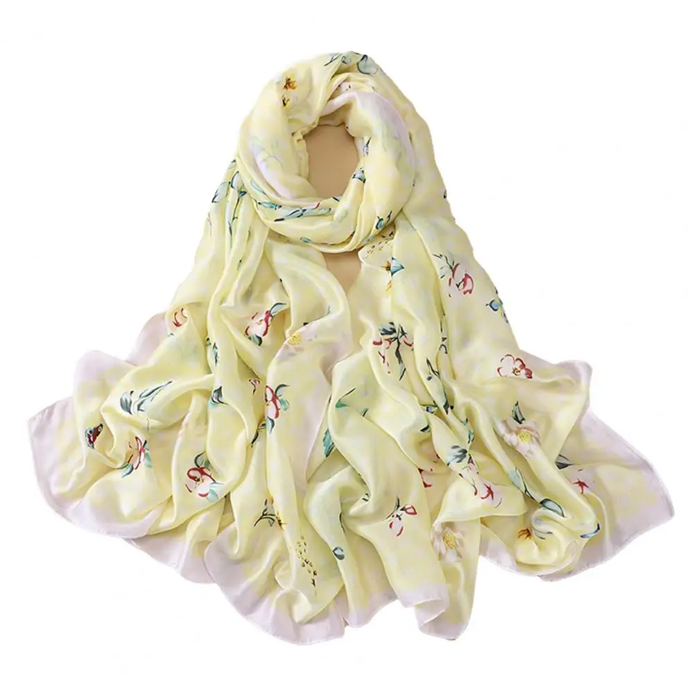Lady Scarf Floral Print Colorful Lightweight Elegant Sunscreen Sweet Butterflies Pattern Protective Women Shawls Women Accessory
Lady Scarf Floral Print Colorful Lightweight Elegant Sunscreen Sweet Butterflies Pattern Protective Women Shawls Women Accessory