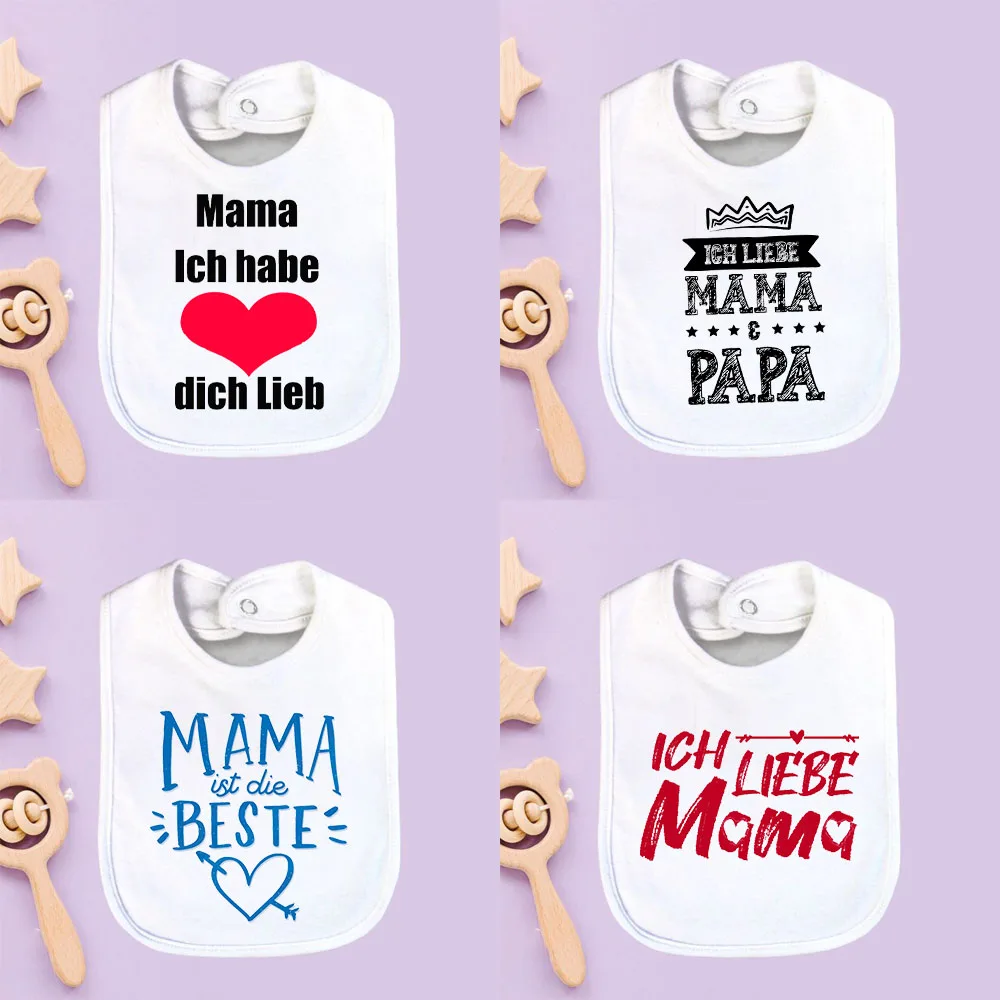 

Mother's Day Baby Bibs I Love Mom Print Infant Baby Bib Newbron Shower Gift Toddler Cute Burp Cloths Girls Boys Bib Baby Present