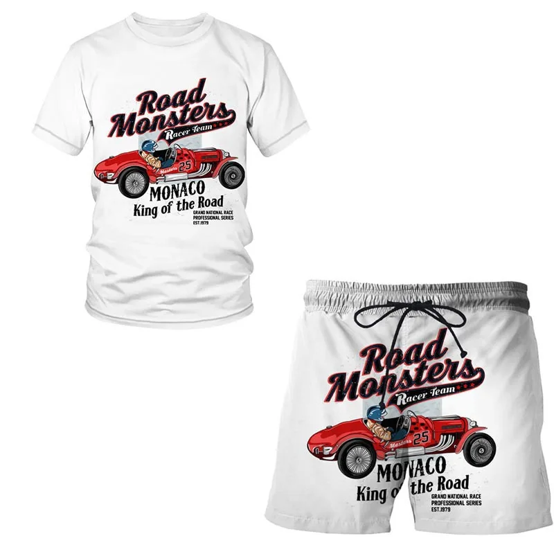 Summer New 3D Fun Pattern Printing Short-Sleeved + Shorts 2-Piece Set Of Harajuku Street Hip-Hop Style T-Shirt Loose Men's Suit
Summer New 3D Fun Pattern Printing Short-Sleeved + Shorts 2-Piece Set Of Harajuku Street Hip-Hop Style T-Shirt Loose Men's Suit