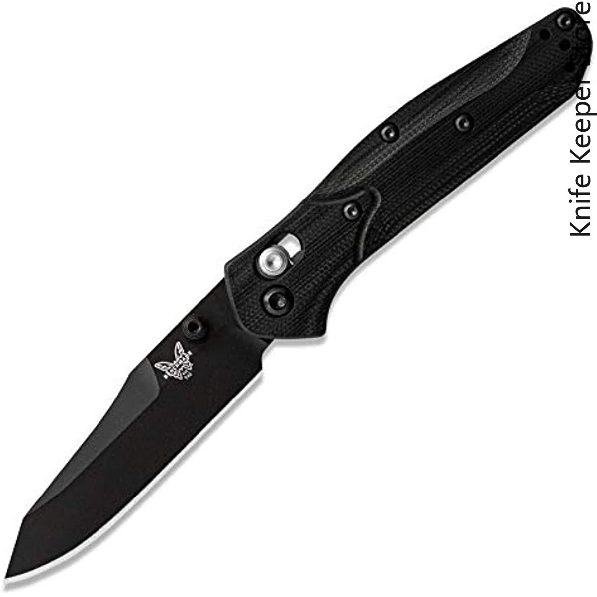 

Benchmade - 945BK-1 мини Osborne нож, Обратный Цвет, простой край, черный/синий Baselayer G10 Ручка