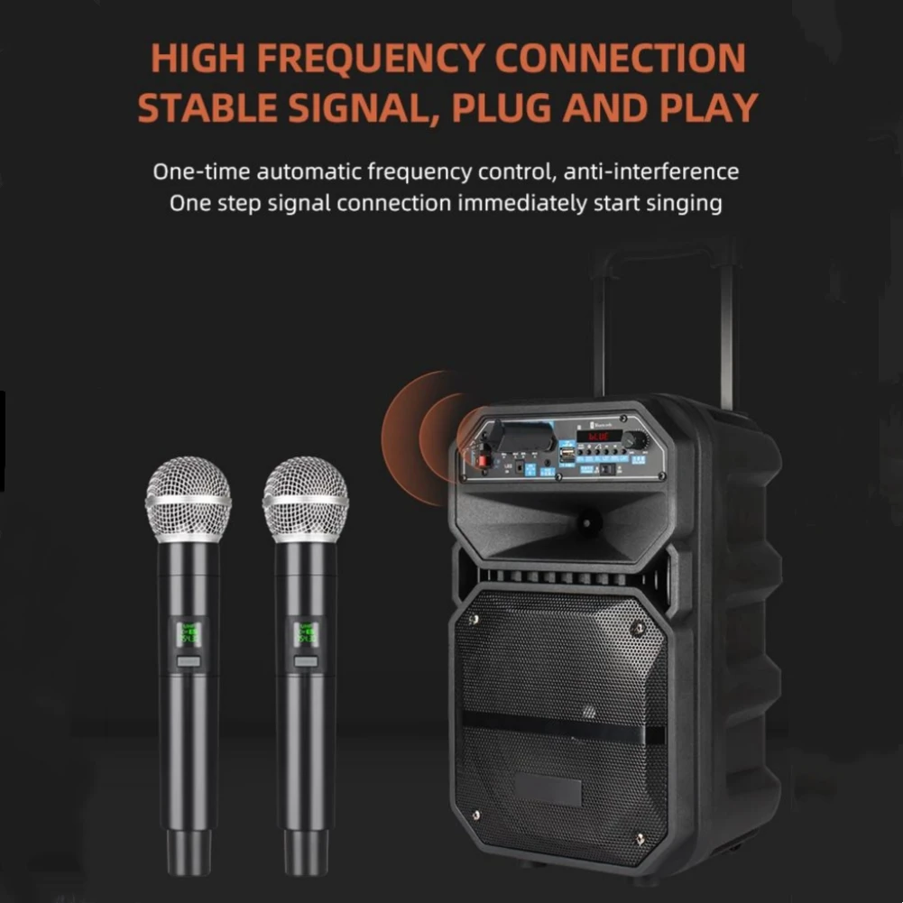 1/2pcs UHF Wireless Microphone Handheld Mic 2 Channels Rechargeable For Karaoke Church 3.5mm Adapter Professional Handheld Mic
1/2pcs UHF Wireless Microphone Handheld Mic 2 Channels Rechargeable For Karaoke Church 3.5mm Adapter Professional Handheld Mic