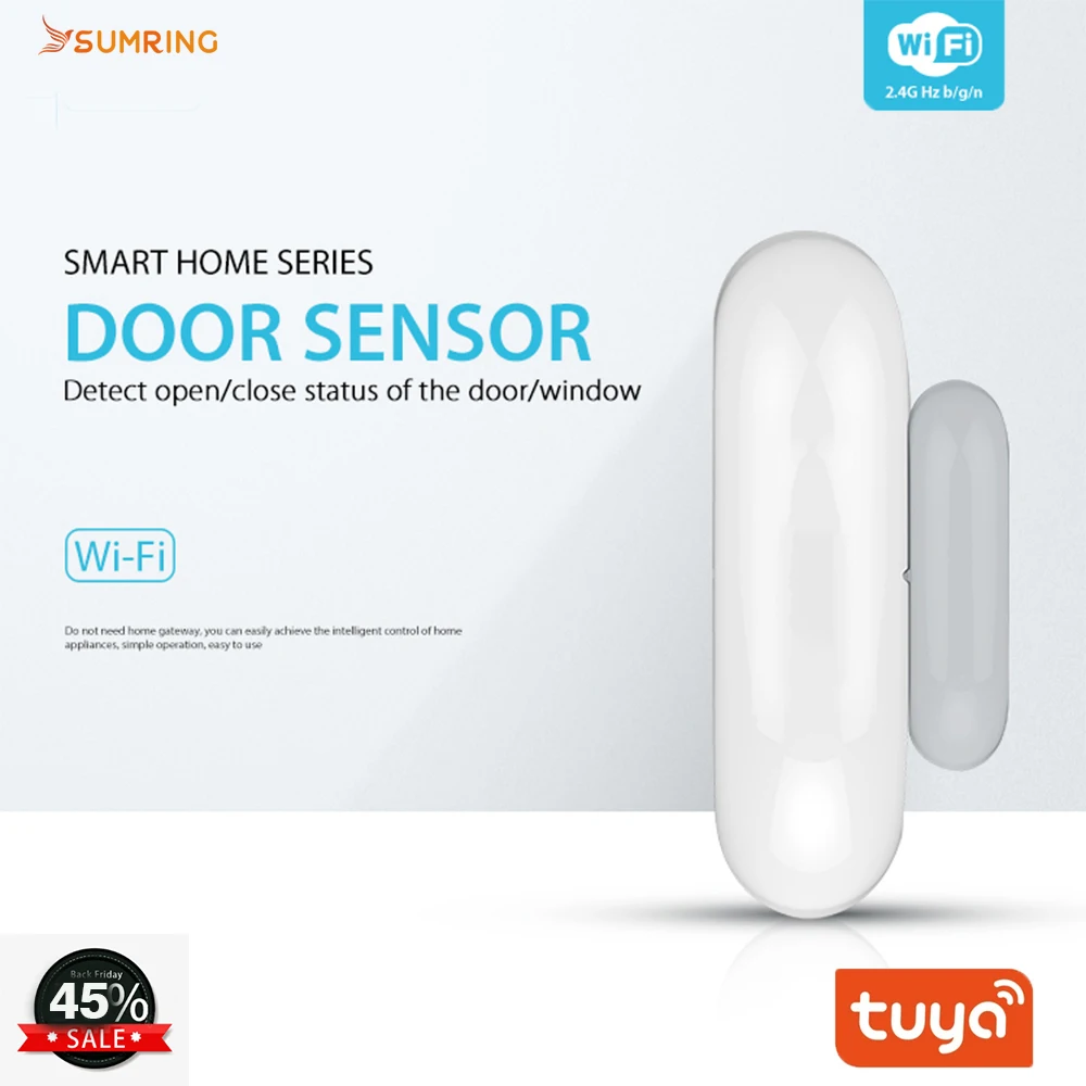 

{SUMRINGFREE2 $10-$2} TUYA Smart Life APP Wireless USB Door Window Sensor Alert Security Alarm Support Alexa Google Home