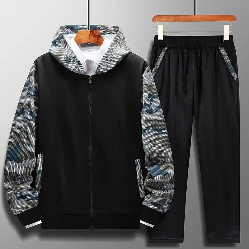 Leisure Suit Men's Sports Hooded Camouflage Two Piece Set Hoody Zipper Jackets + Sweatpants Fashion Spring Autumn Tracksuit Men
Leisure Suit Men's Sports Hooded Camouflage Two Piece Set Hoody Zipper Jackets + Sweatpants Fashion Spring Autumn Tracksuit Men