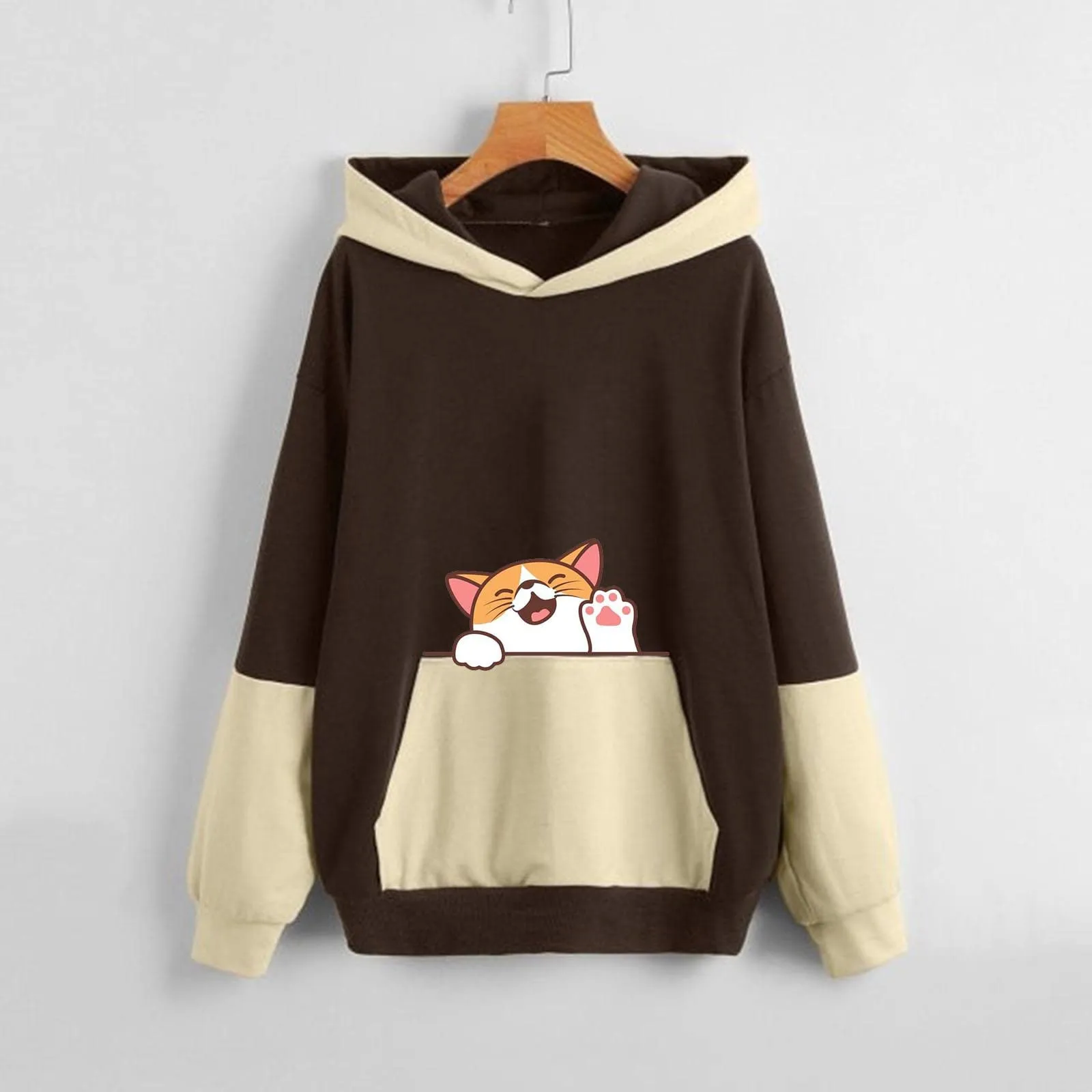 Cute Cat Printed Hoodies Fall Sweaters For Women Teens Kawaii Pullover Hooded Loose Womens over Sweatshirt Small Sweatshirts
Cute Cat Printed Hoodies Fall Sweaters For Women Teens Kawaii Pullover Hooded Loose Womens over Sweatshirt Small Sweatshirts