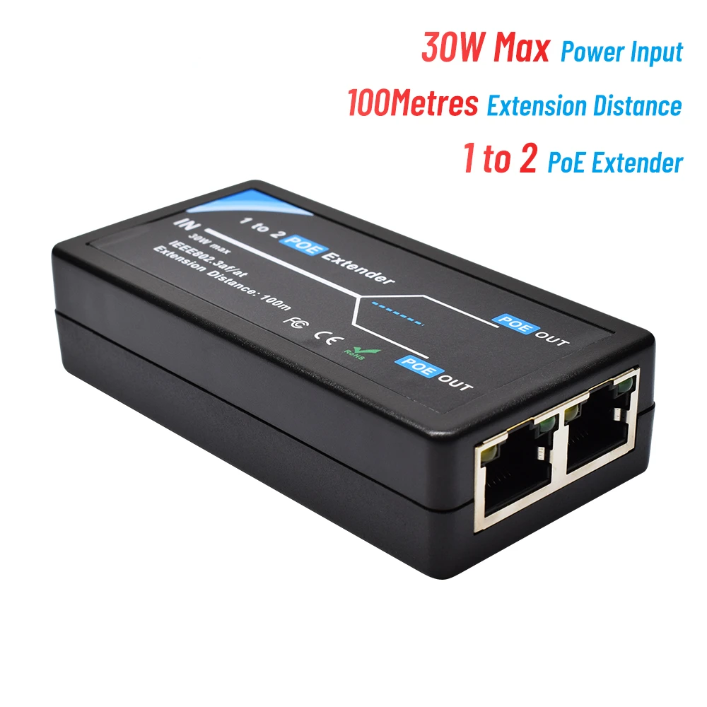 2 Port POE Extender Transmission Extender Extend 120m Transmission Poe Extender IEEE802.3af Max Transmission for Ip Camera
2 Port POE Extender Transmission Extender Extend 120m Transmission Poe Extender IEEE802.3af Max Transmission for Ip Camera