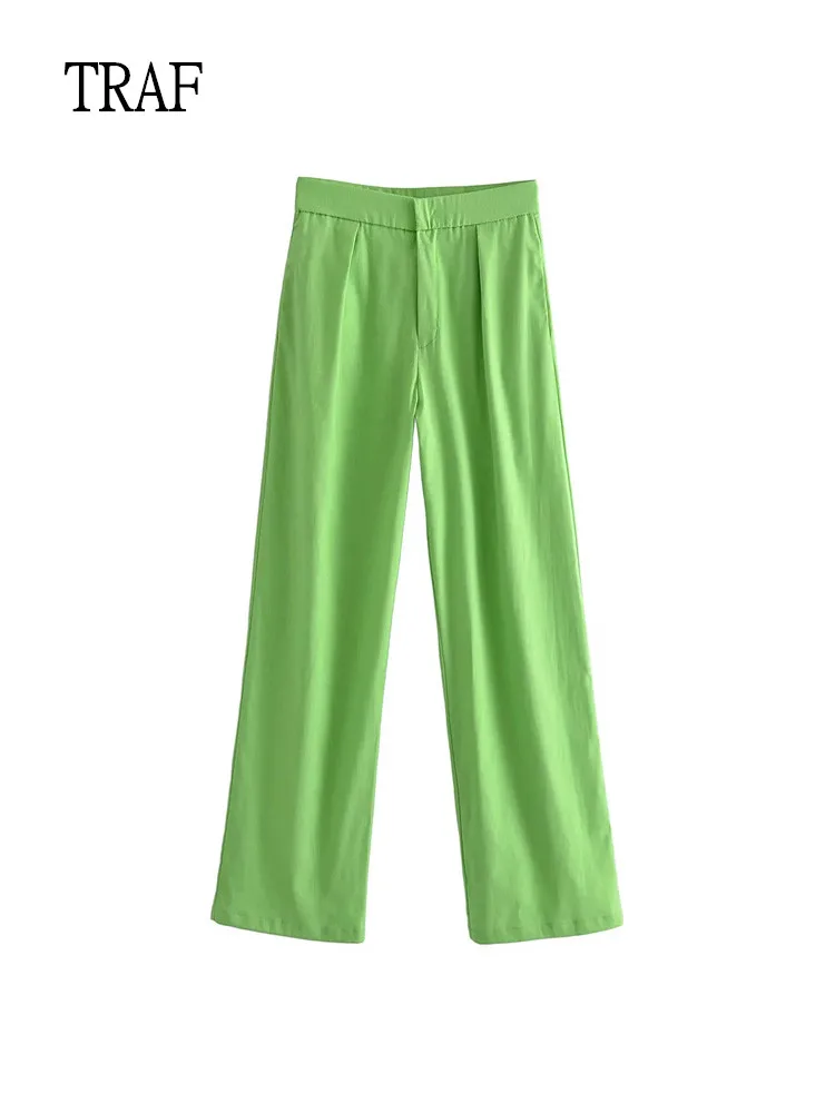TRAF Straight Pants Women 2022 Spring Fashion High Waist Trouser Suits Woman Solid Color Sstreetwear Women Clothing Joggers Pant
TRAF Straight Pants Women 2022 Spring Fashion High Waist Trouser Suits Woman Solid Color Sstreetwear Women Clothing Joggers Pant