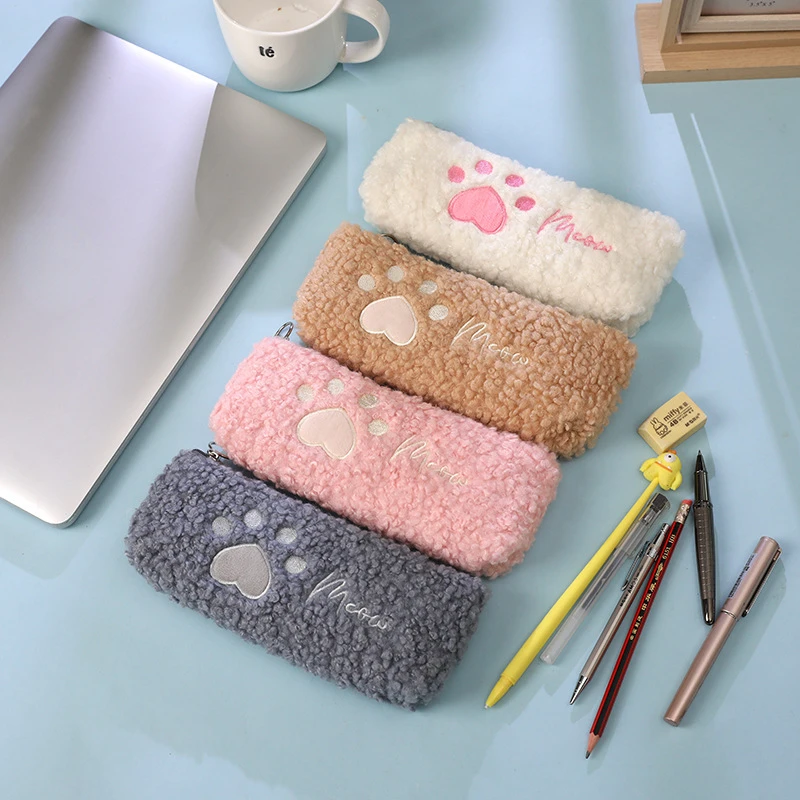 Cat Paw Pencil Bag Ins Style Cute Stationery Holder Soft Plush Pen Case Large Capacity Pencil Storage Case School Supplies
Cat Paw Pencil Bag Ins Style Cute Stationery Holder Soft Plush Pen Case Large Capacity Pencil Storage Case School Supplies
