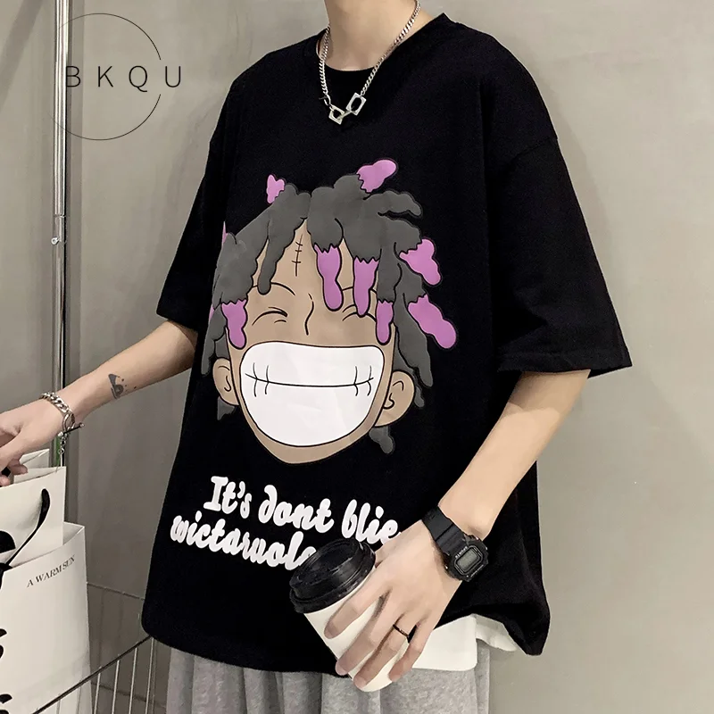 BKQU American T-shirt Men's Ins Trendy Loose Half Sleeve Fashion Brand Hong Kong Style Summer Short Sleeve Clothes
BKQU American T-shirt Men's Ins Trendy Loose Half Sleeve Fashion Brand Hong Kong Style Summer Short Sleeve Clothes