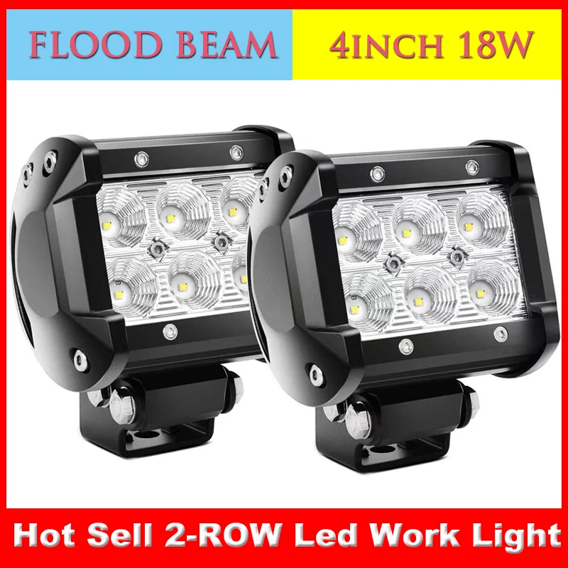 2PCS 18W 1260LM Flood Led Off Road Lights Super Bright Driving Fog Light Boat Lights Driving Lights Led Work Light for Trucks
2PCS 18W 1260LM Flood Led Off Road Lights Super Bright Driving Fog Light Boat Lights Driving Lights Led Work Light for Trucks