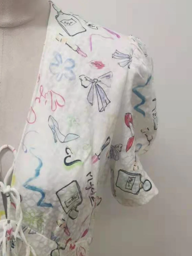 Женское мини-платье, летнее Новое жаккардовое повседневное облегающее платье с оборками на подоле 
Женское мини-платье, летнее Новое жаккардовое повседневное облегающее платье с оборками на подоле