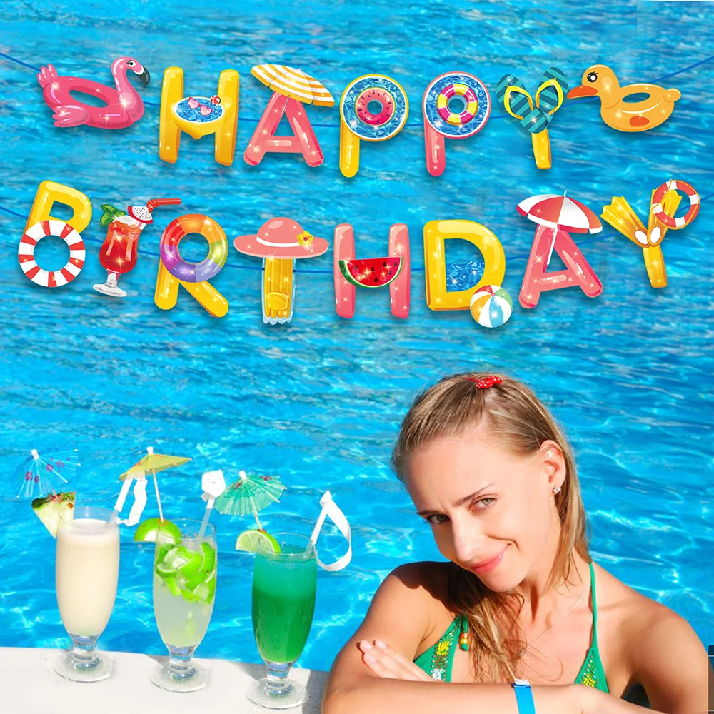Pool Banner Happy Birthday Summer Pool Party Banner Pool Party Pennant Swimming Birthday Party Hawaii Pool Party Decoration
Pool Banner Happy Birthday Summer Pool Party Banner Pool Party Pennant Swimming Birthday Party Hawaii Pool Party Decoration
