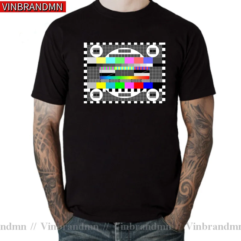 Винтажный ТВ-тестовый экран без сигнала футболка Sheldon Cooper Geek футболки больших