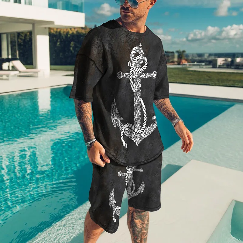 New 2022 Summer Men's Sports Suit Casual Suit Simple Men's T-Shirt Short Sleeve + Shorts Oversized 3D Printing 2-Piece Set
New 2022 Summer Men's Sports Suit Casual Suit Simple Men's T-Shirt Short Sleeve + Shorts Oversized 3D Printing 2-Piece Set
