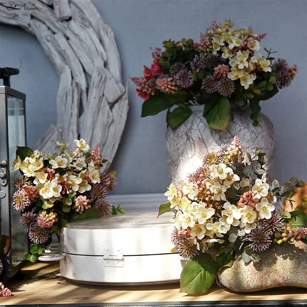 SunMade Luxury Vintage Hydrangea Bouquet with Fruits Silk Artificial Flowers Wedding Bridal Bouquet Fall Decorations Home Decor
SunMade Luxury Vintage Hydrangea Bouquet with Fruits Silk Artificial Flowers Wedding Bridal Bouquet Fall Decorations Home Decor