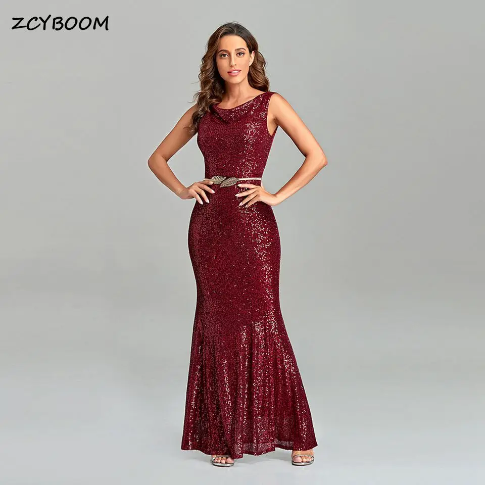 Burgundy Sparkly Sequined Mermaid Party Prom Gowns 2022 Scoop Neck Sleeveless Formal Evening Dresses For Women Robes De Soirée
Burgundy Sparkly Sequined Mermaid Party Prom Gowns 2022 Scoop Neck Sleeveless Formal Evening Dresses For Women Robes De Soirée