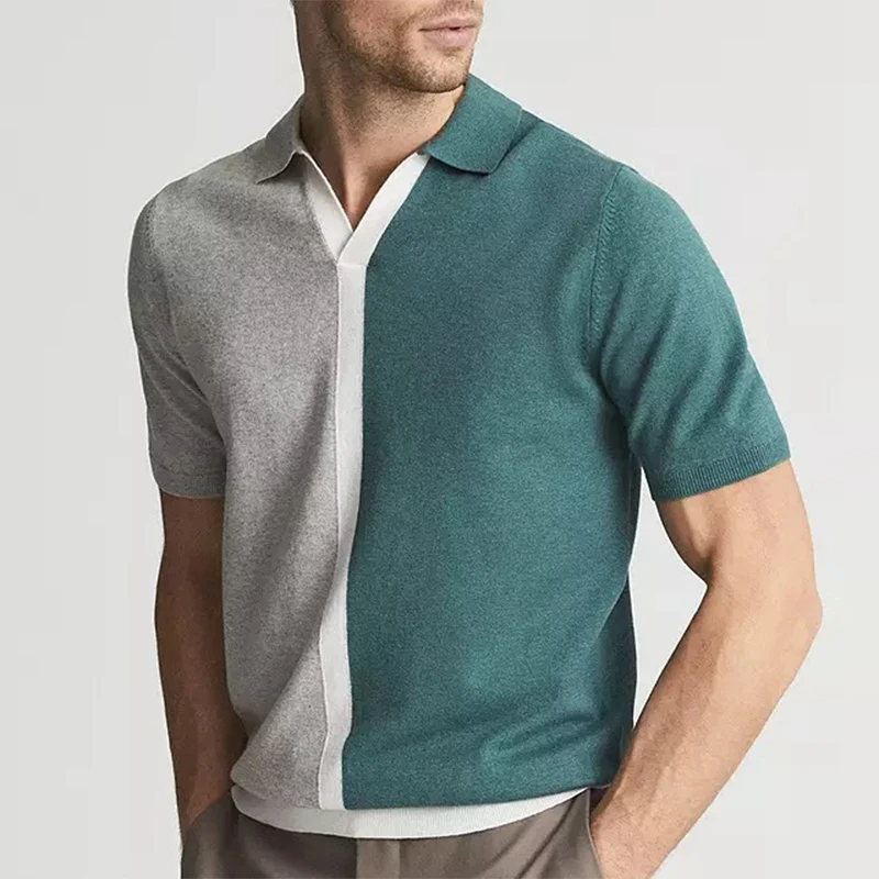 Vintage Patchwork Knit Tops Mens Daily Leisure Short Sleeve Lapel Polo Shirts Men Clothes Streetwear Summer Fashion Pullover Tee
Vintage Patchwork Knit Tops Mens Daily Leisure Short Sleeve Lapel Polo Shirts Men Clothes Streetwear Summer Fashion Pullover Tee