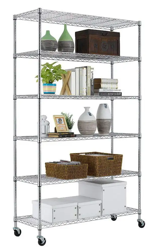 Wire Shelving Unit Heavy Duty Height Adjustable NSF Certification Utility Rolling Steel Commercial Grade with Wheels for Kitchen 
Wire Shelving Unit Heavy Duty Height Adjustable NSF Certification Utility Rolling Steel Commercial Grade with Wheels for Kitchen