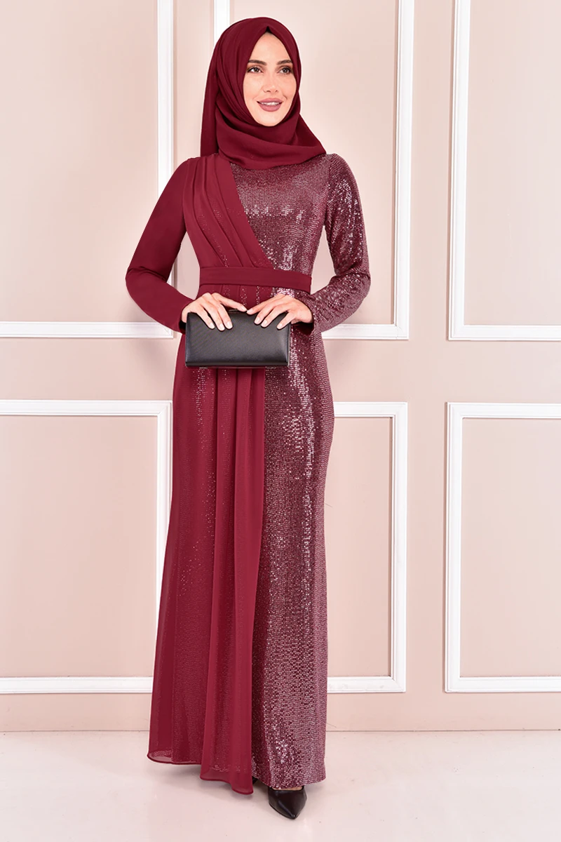 Stamp Sequin Dress Burgundy Muslim Woman Outfit İslamic Woman Abaya Dress Muslim Tops Turkey Store Muslim Hijab Dress KBR21322
Stamp Sequin Dress Burgundy Muslim Woman Outfit İslamic Woman Abaya Dress Muslim Tops Turkey Store Muslim Hijab Dress KBR21322