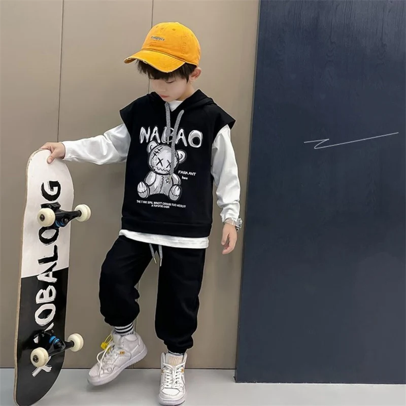 Boys Suit Sweatshirts +Pants +Vest Cotton 3Pcs/Sets Spring Autumn Thicken Sports Sets Comfortable Children Clothing
Boys Suit Sweatshirts +Pants +Vest Cotton 3Pcs/Sets Spring Autumn Thicken Sports Sets Comfortable Children Clothing