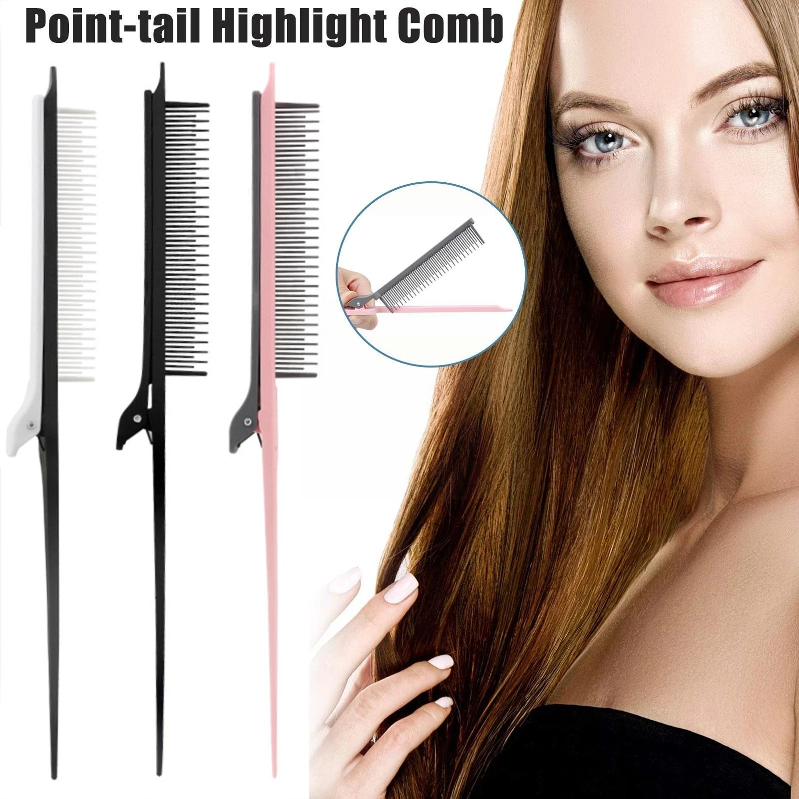 Гребень для хайлайтера с высоким блеском, цветная щетка для волос в салоне, с зажимом для волос, аксессуары для парикмахера, пушистая расческа
Гребень для хайлайтера с высоким блеском, цветная щетка для волос в салоне, с зажимом для волос, аксессуары для парикмахера, пушистая расческа