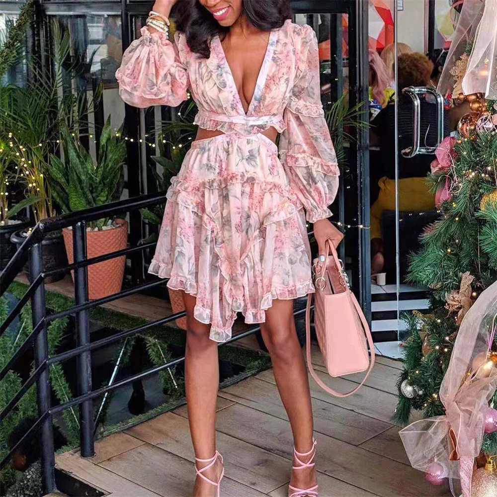 Boho Chiffon Print Women Dress Summer V-neck Butterfly Sleeve Maxi Beach Vestidos Sexy Hollow Out Fake 2-piece Set Short Robe
Boho Chiffon Print Women Dress Summer V-neck Butterfly Sleeve Maxi Beach Vestidos Sexy Hollow Out Fake 2-piece Set Short Robe
