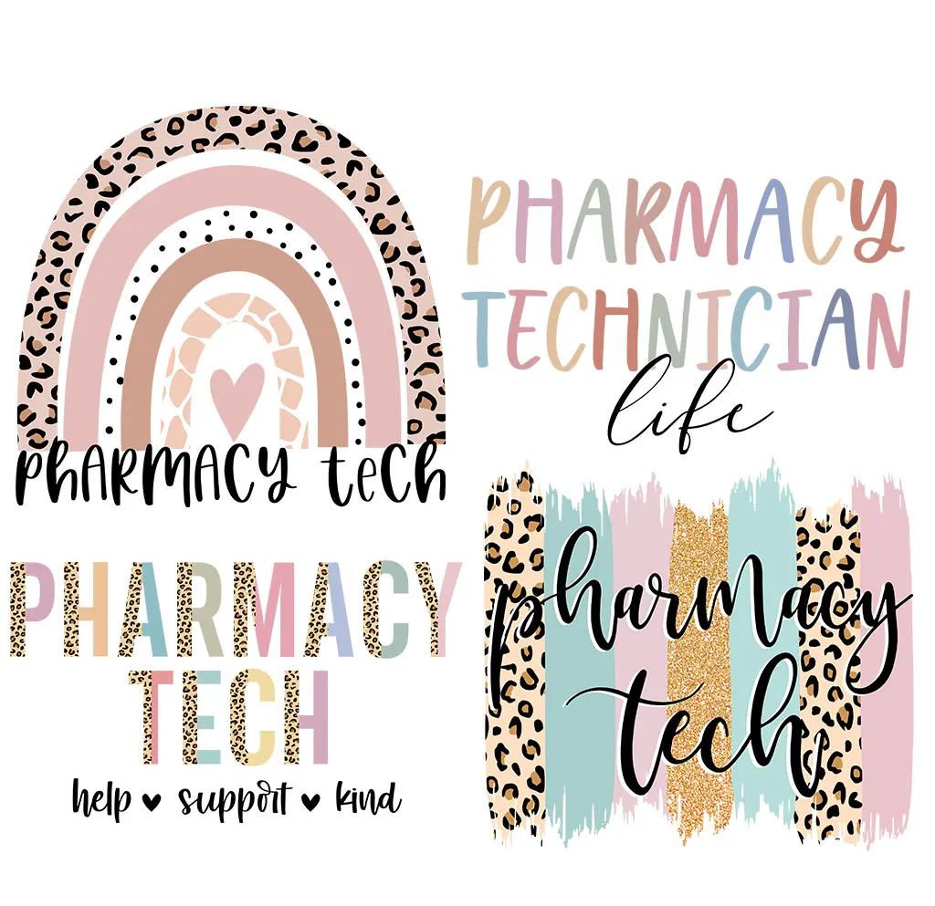 

Pharmacy Tech Patches Rainbow Heart Thermal Sticker on Clothes Iron-on Transfers for Clothing Thermoadhesive Patch Diy Applique