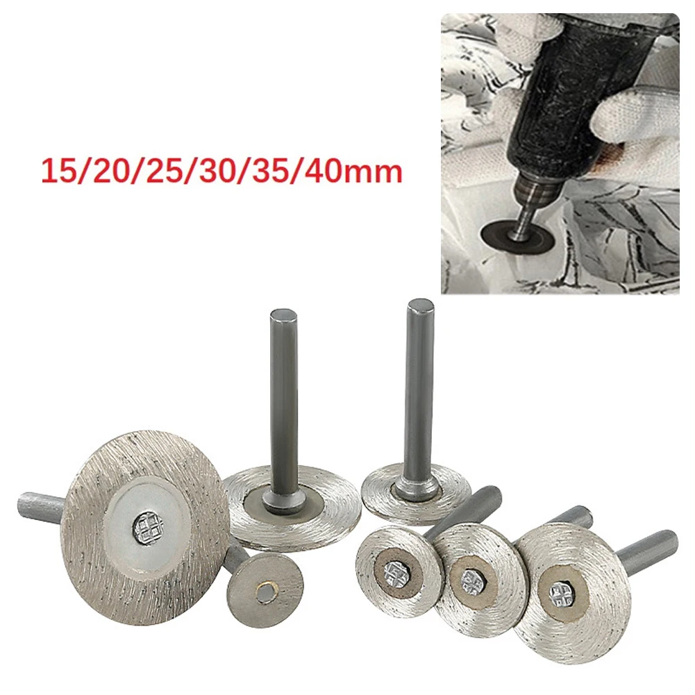 6pcs Set Stainless Steel 6mm Circular Stone Diamond Cutting Disc Carving Grinding Rotary Tool 15-40mm Power Tool Accessories
6pcs Set Stainless Steel 6mm Circular Stone Diamond Cutting Disc Carving Grinding Rotary Tool 15-40mm Power Tool Accessories