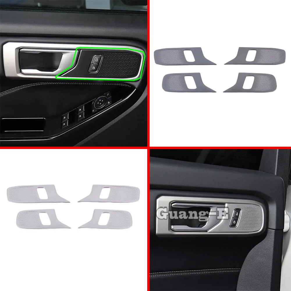 Car Stainless Steel Detector Inside Door Audio Speak Sound Ring Stick Trim 4PCs For Ford Explorer U625 2019 2020 2021 2022 2023
Car Stainless Steel Detector Inside Door Audio Speak Sound Ring Stick Trim 4PCs For Ford Explorer U625 2019 2020 2021 2022 2023