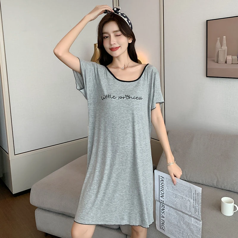 2022 Summer Women's Clothing Oversized Women's Nightgown Midi Backless Sexy Woman Nightie Short Sleeve Sleepwear Loose Homewear
2022 Summer Women's Clothing Oversized Women's Nightgown Midi Backless Sexy Woman Nightie Short Sleeve Sleepwear Loose Homewear