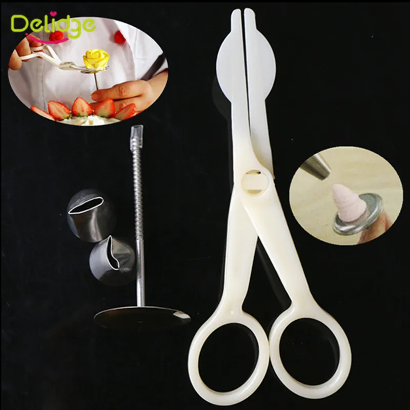 4Pcs Cake Decorating Set 2 Piping Nozzle + 1 Cake Scissors 1 Cake Flower Stand Nail For Cream Flower Transfer Tool
4Pcs Cake Decorating Set 2 Piping Nozzle + 1 Cake Scissors 1 Cake Flower Stand Nail For Cream Flower Transfer Tool