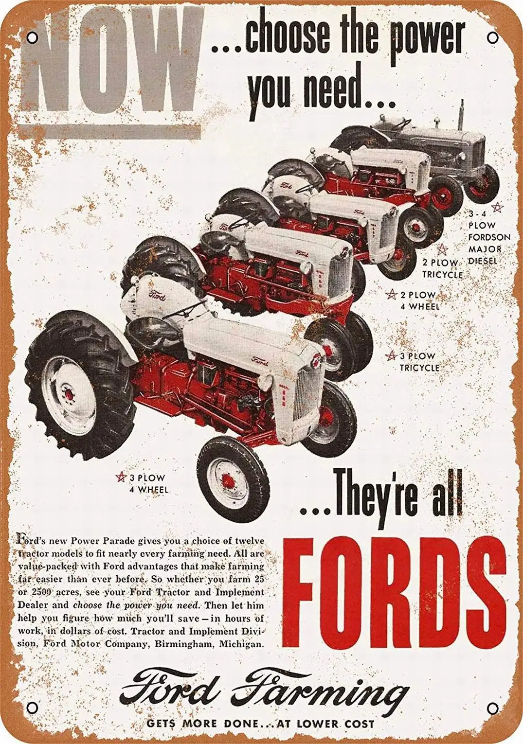 LoMall 8x12 Metal Sign - Ford Farming Tractors - Vintage Retro Wall Decor Art
LoMall 8x12 Metal Sign - Ford Farming Tractors - Vintage Retro Wall Decor Art