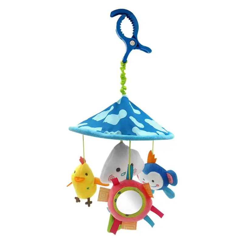 

Crib Bell Toy 360 Rotating Clip On Mobile Nursery Bell With Teether And Toy Pendants Crisp Sound Toy For Toddler Cradle Stroller