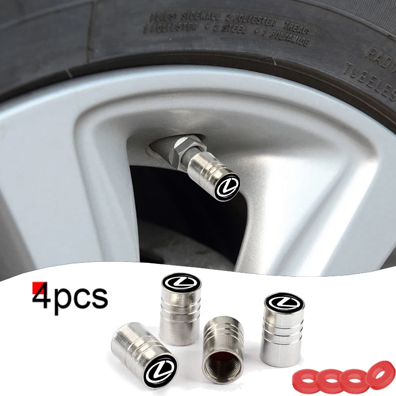 4Pcs Car Wheel Tire Valve Caps Stems Covers For Lexus is250 RX350 IS300 ES350 CT200H IS NX ES GS350 NX200T ES250 Car Accessories
4Pcs Car Wheel Tire Valve Caps Stems Covers For Lexus is250 RX350 IS300 ES350 CT200H IS NX ES GS350 NX200T ES250 Car Accessories