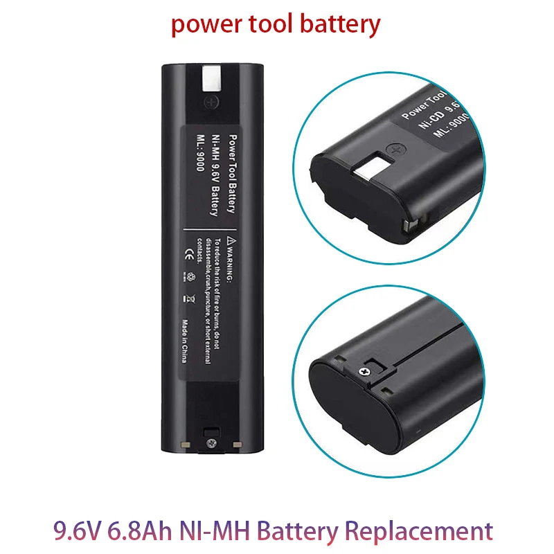 1-2pcs 6.8Ah 9.6V NI-MH Battery Replacement for-Makita 9000 9002 9033 6095D 6096D 6093D 6012HD DA391D 5090D 4390D 5090D 8402VD 
1-2pcs 6.8Ah 9.6V NI-MH Battery Replacement for-Makita 9000 9002 9033 6095D 6096D 6093D 6012HD DA391D 5090D 4390D 5090D 8402VD