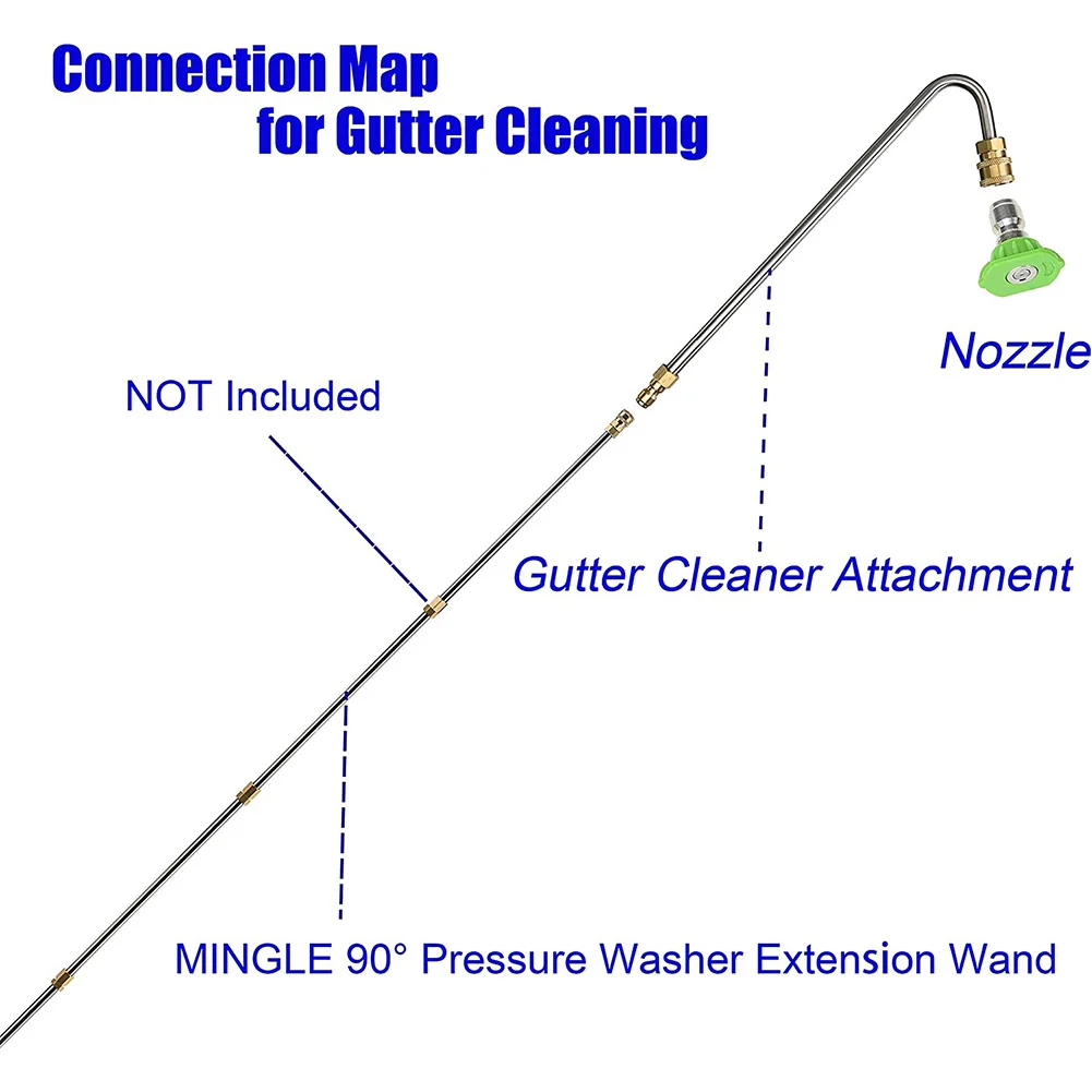 5 Nozzle 1/4 Inch Quick Connect 13 Inch High Pressure Washer Angled Extension Wand For Garden Yard Car Wash Supplies
5 Nozzle 1/4 Inch Quick Connect 13 Inch High Pressure Washer Angled Extension Wand For Garden Yard Car Wash Supplies